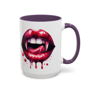 Gothic Vampire Teeth Coffee Mug – Perfect for Halloween, Spooky Occasions, Gift for Horror Lovers, Unique Accent Cup
