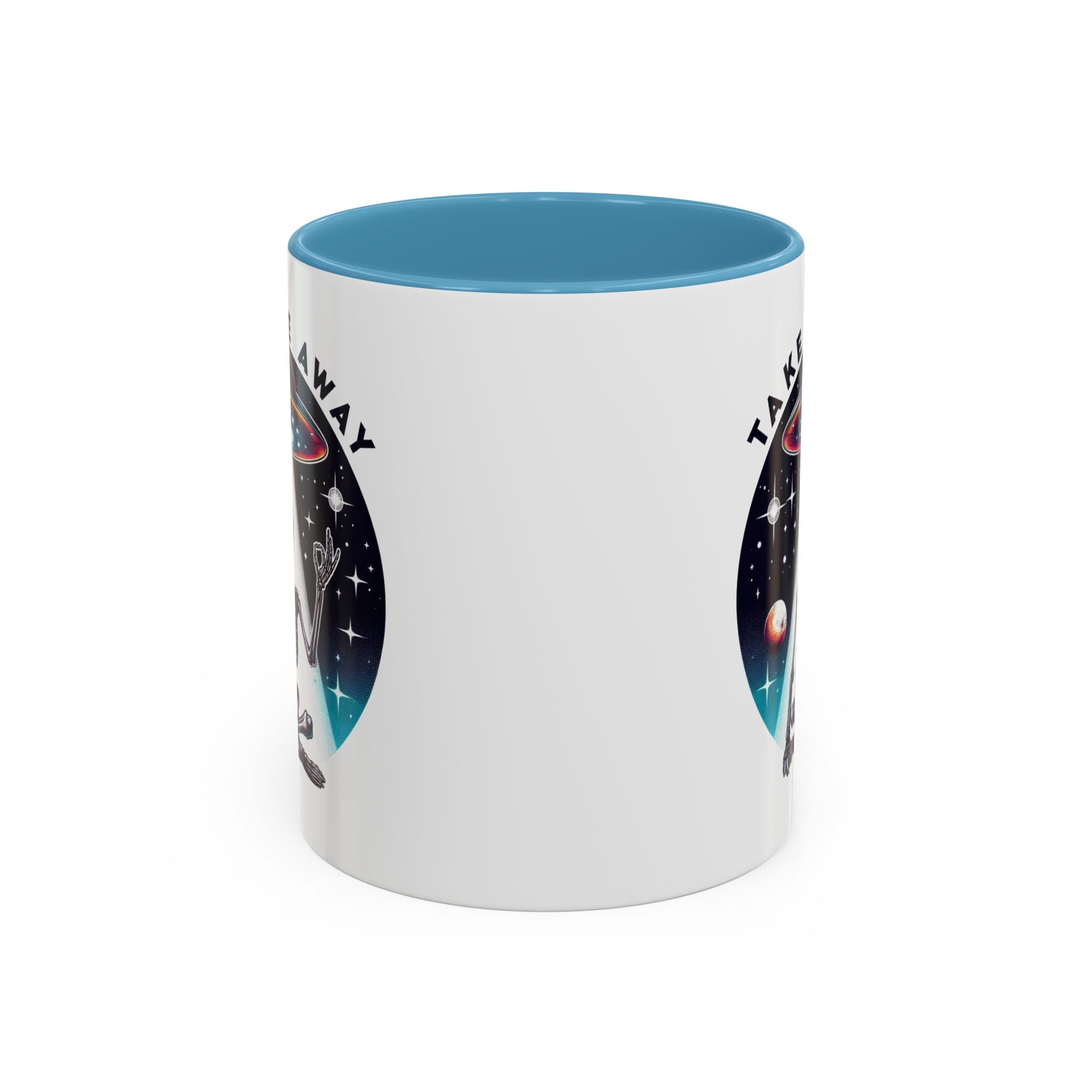 Galactic Skeleton Coffee Mug, Take Me Away Mug, Space-Themed Mug, Unique Gift for alien Lovers, Sci-Fi Cafe Mug
