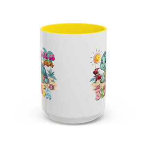 Beach Vibe Accent Coffee Mug - "Life is Better at the Beach" Design turtle animal lover