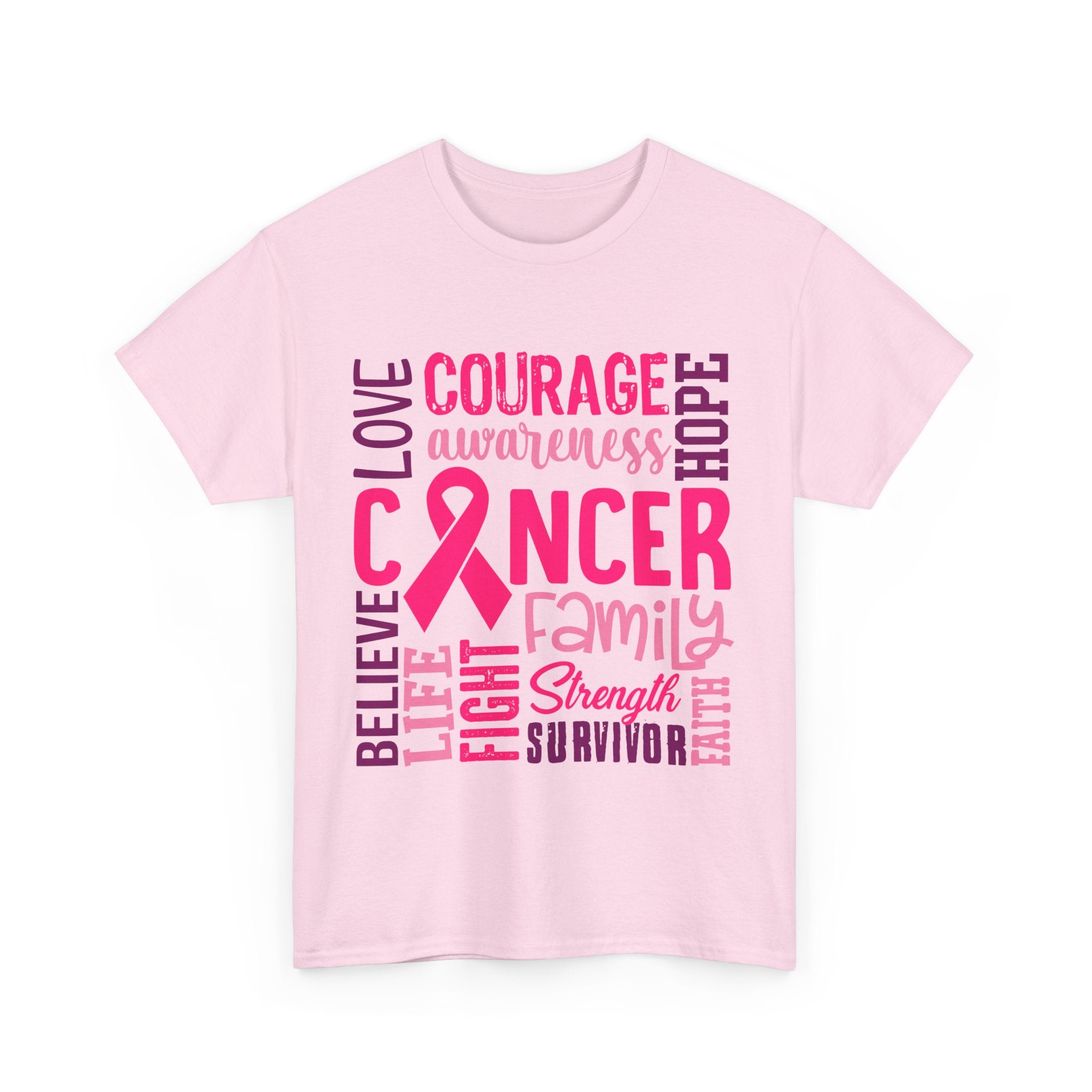 Cancer Awareness Unisex Tee, Support Cancer Fighters, Fight Against Cancer, Gift for Survivors, Hope & Love T-Shirt