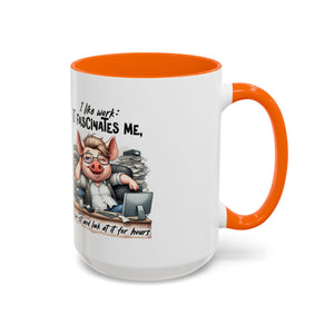 Whimsical Pig Coffee Mug, Funny Gift for Animal Lovers, Unique Office Mug, Cute Coffee Cup, Perfect for Birthdays, Holidays