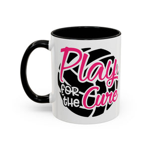 Volleyball  Coffee Mug, Play for the Cure Cup, Sports Gift , Athletes, Cancer Awareness, Inspirational Mug