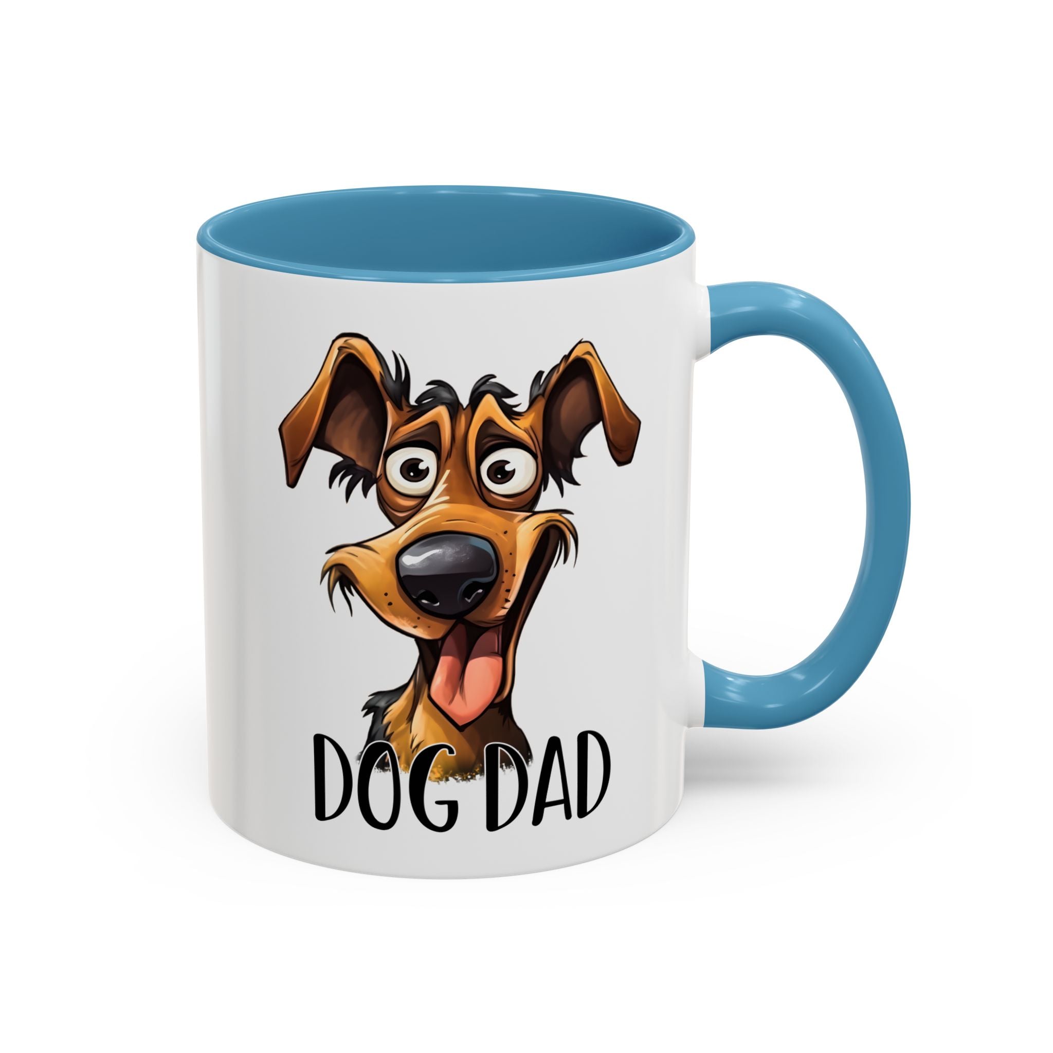 Dog Dad Accent Coffee Mug - Fun Gift for Dog Lovers, Pet Fathers, Father's Day, Birthday, Coffee Lovers