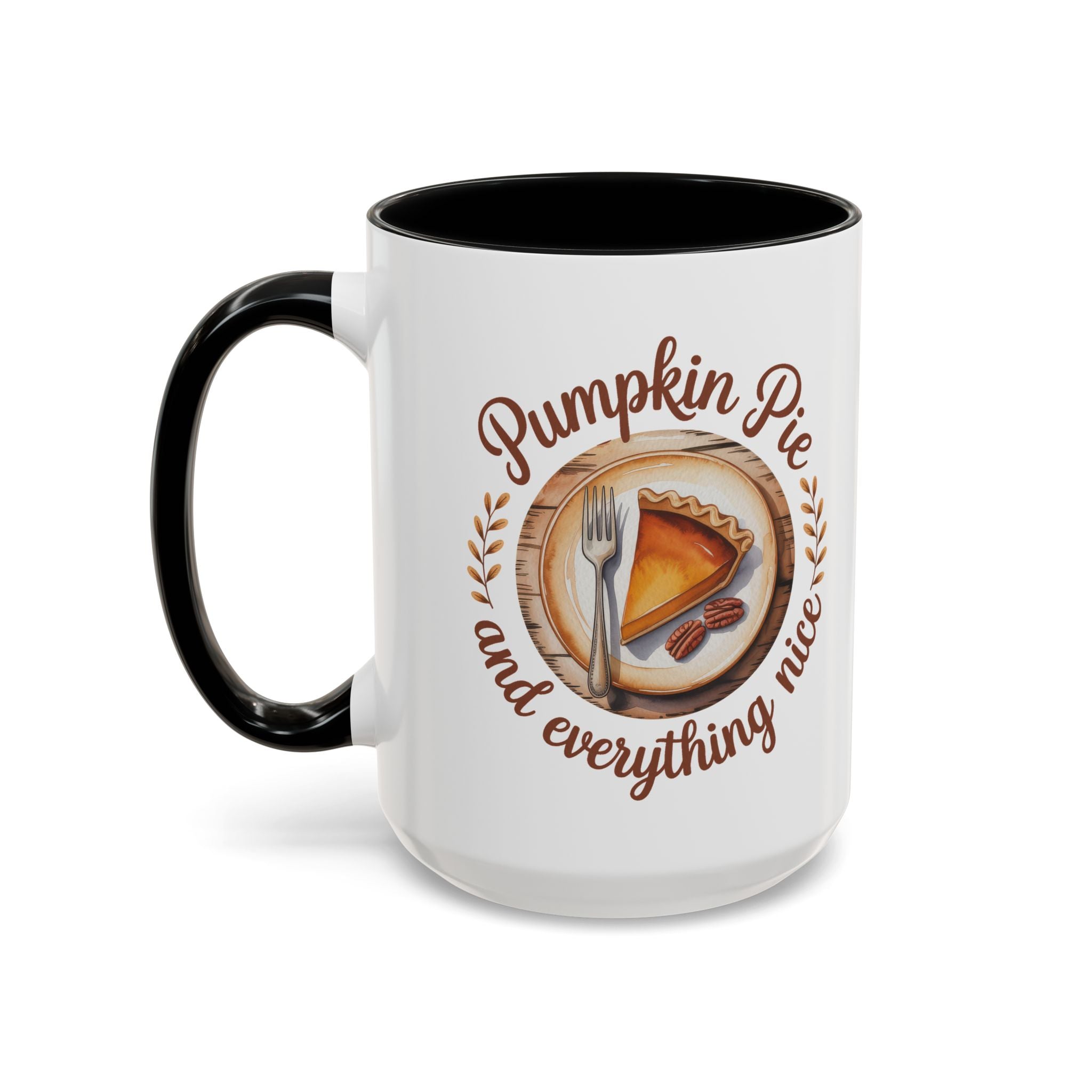 Pumpkin Pie Accent Coffee Mug - Perfect for Fall and Thanksgiving Warmth