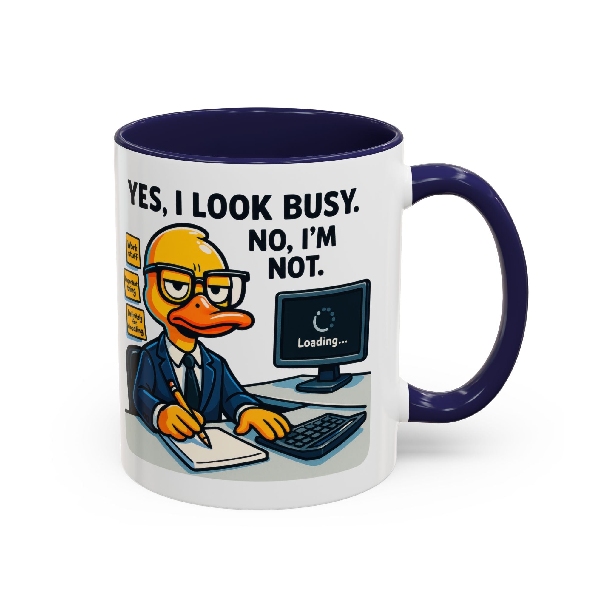 Funny Office Mug, Quirky Coffee Cup, Duck Humor Mug, Gift for Coworkers, Cute Desk Mug