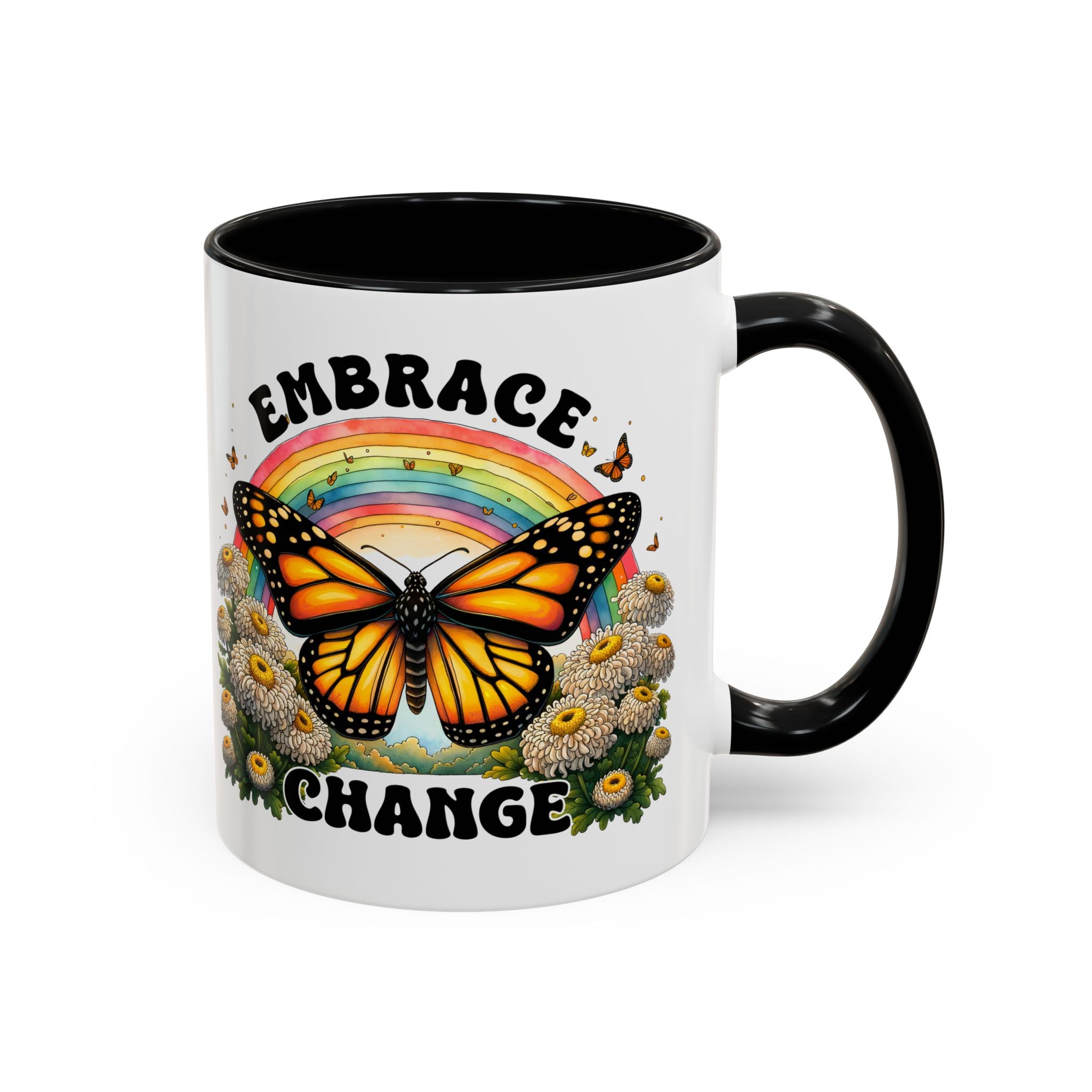 Embrace Change Butterfly Coffee Mug – Inspirational Gift for Nature Lovers