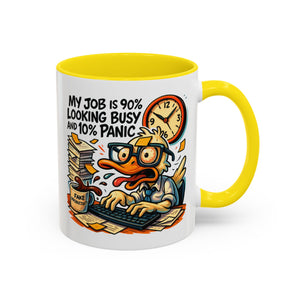 Funny Office Duck Coffee Mug | Perfect Gift for Office Workers, Desk Jokes, Humor, Funny Barista Mug, Creative Gift Idea