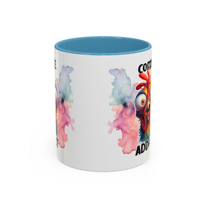 Coffee Addict Mug, Funny Coffee Lover Gift, Unique Kitchen Decor, Quirky Morning Brew Cup, Perfect for Birthdays & Holidays