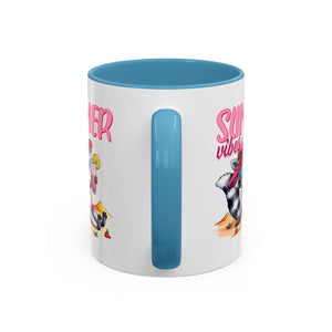 Summer Vibes Accent Coffee Mug - Fun & Colorful Design for Relaxing Moments