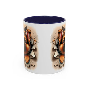 German Shepherd Accent Coffee Mug | Dog Lover Gift, Tasty Hot Beverage Cup, Pet Themed Kitchenware, Animal Adoption Cup, Unique Pet Gift