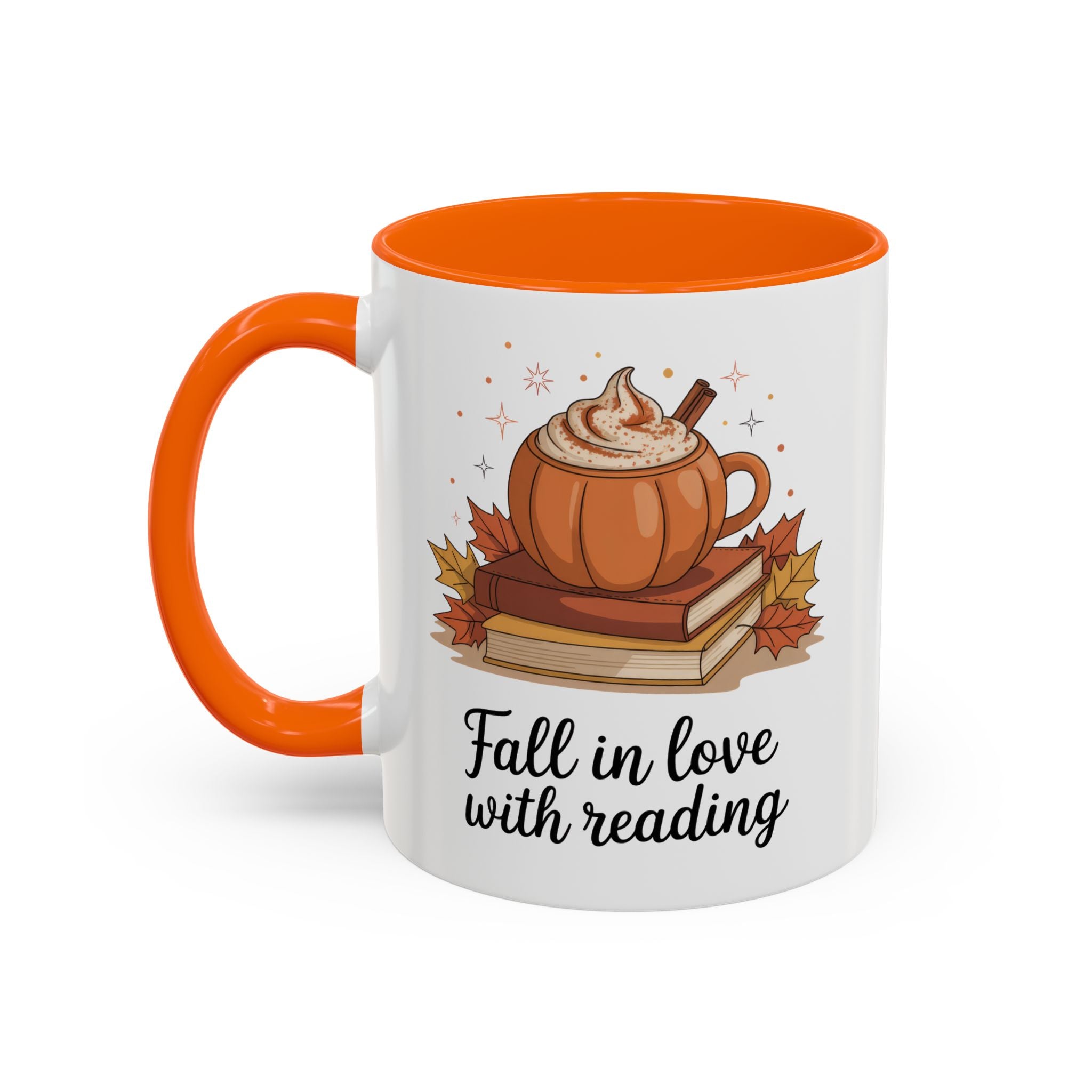 Fall-Themed Coffee Mug for Book Lovers