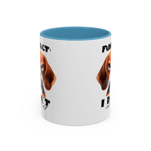 Funny Dog Accent Coffee Mug - Beagle Lover Gift, Pet Owner Present, Unique Animal Mug, Quirky Home Decor, Fun Fact Design
