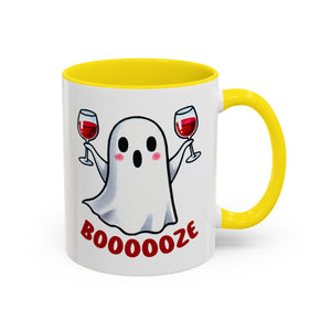 Boozy Ghost Accent Coffee Mug | Funny Halloween Tea Cup, Spooky Gift, Halloween Decor, Ghost Mug for Parties, Unique Drinkware