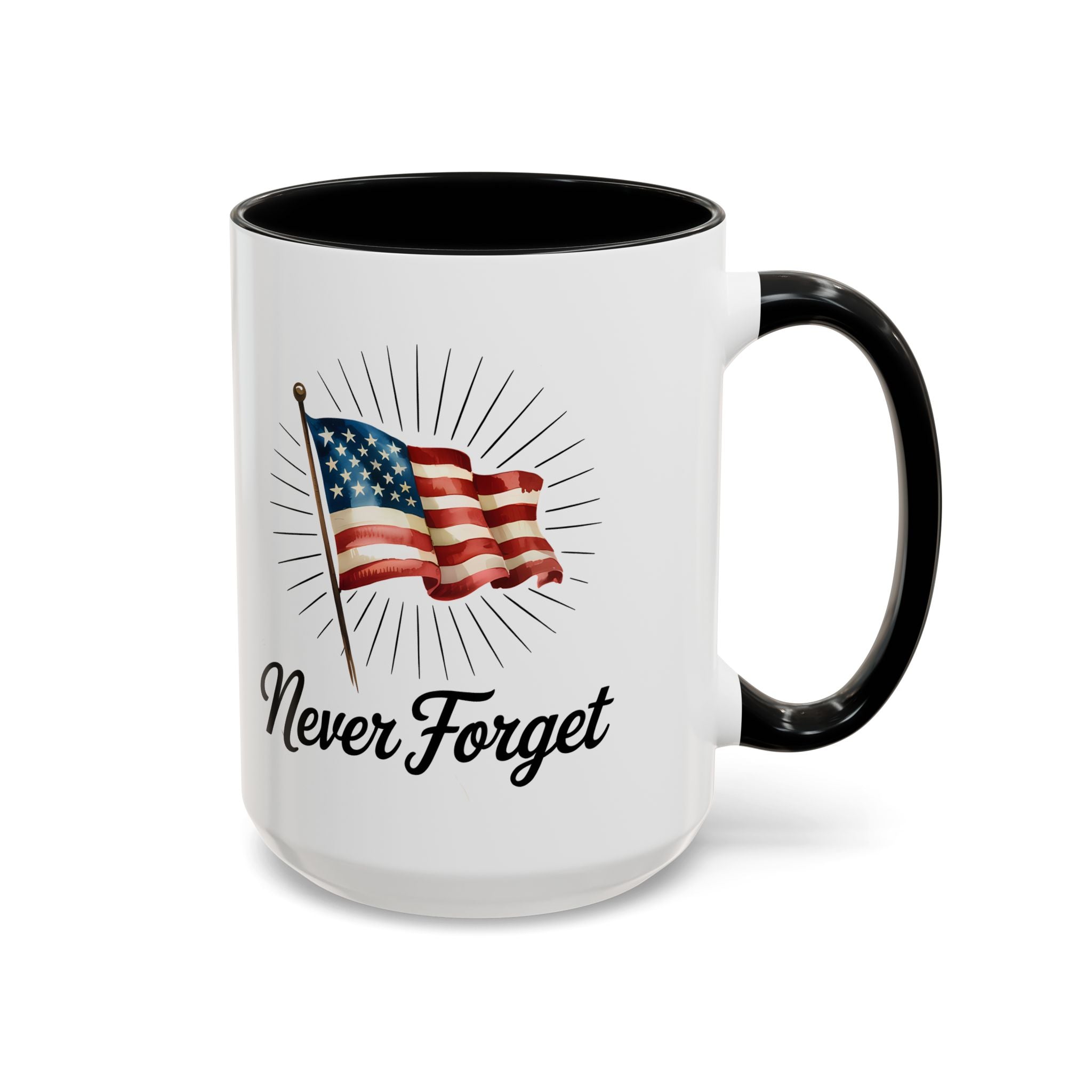 Patriotic Never Forget Coffee Mug - 11oz & 15oz USA flag