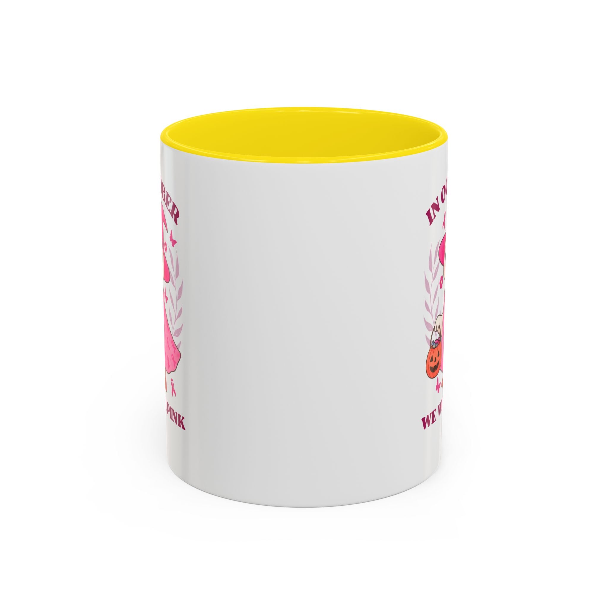 Halloween Breast Cancer Awareness Coffee Mug | October 2023 Gift, Pink Ribbon Mug, Spooky Coffee Cup, Cute Duck Mug, Fall Decor