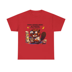 Eager Beaver Unisex Tee: Fun Gift for Book Lovers, Cozy Casual Wear, Quirky Graphic Tee, Perfect for Reading Festivals, Birthday Gift