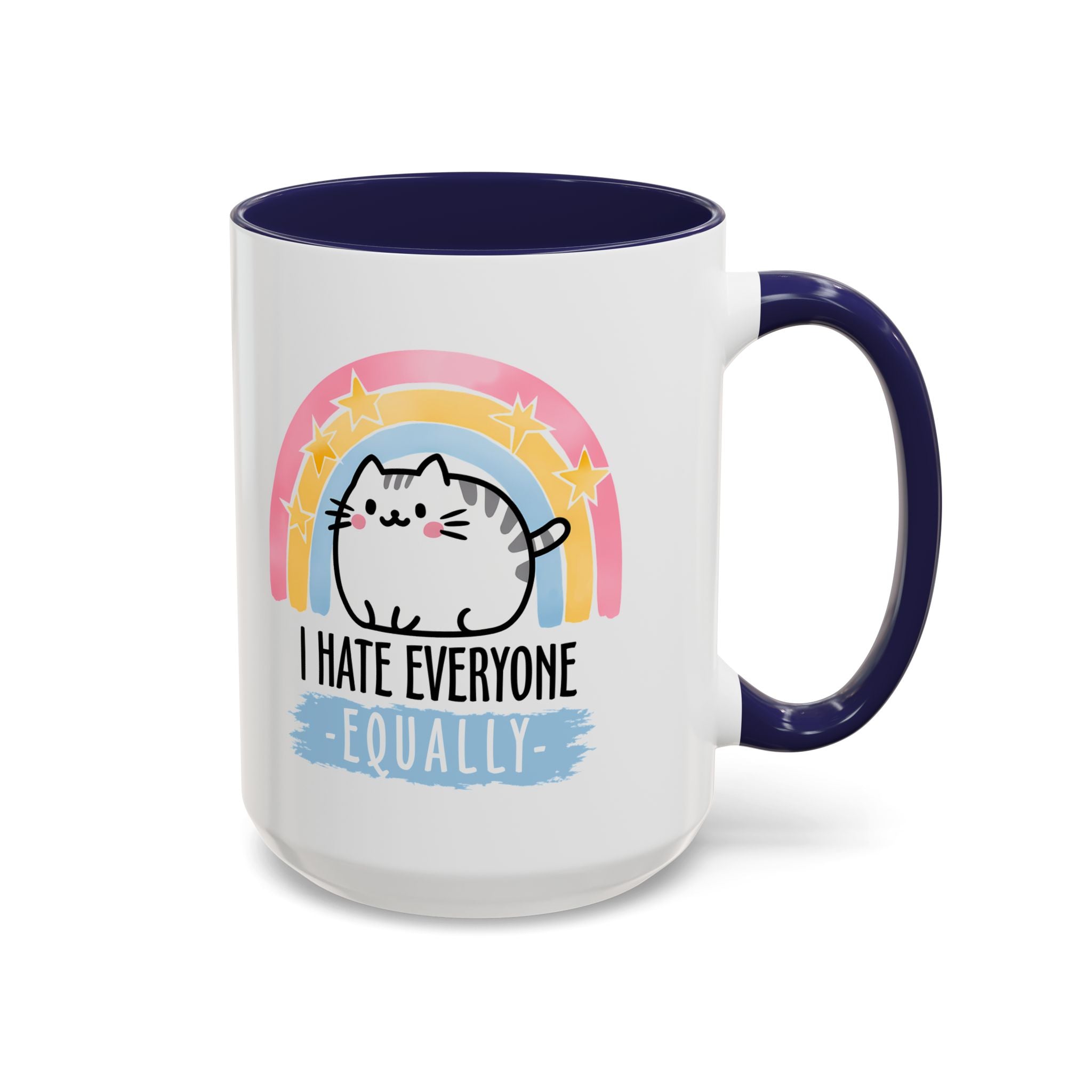 Funny Cat Coffee Mug – I Hate Everyone Equally