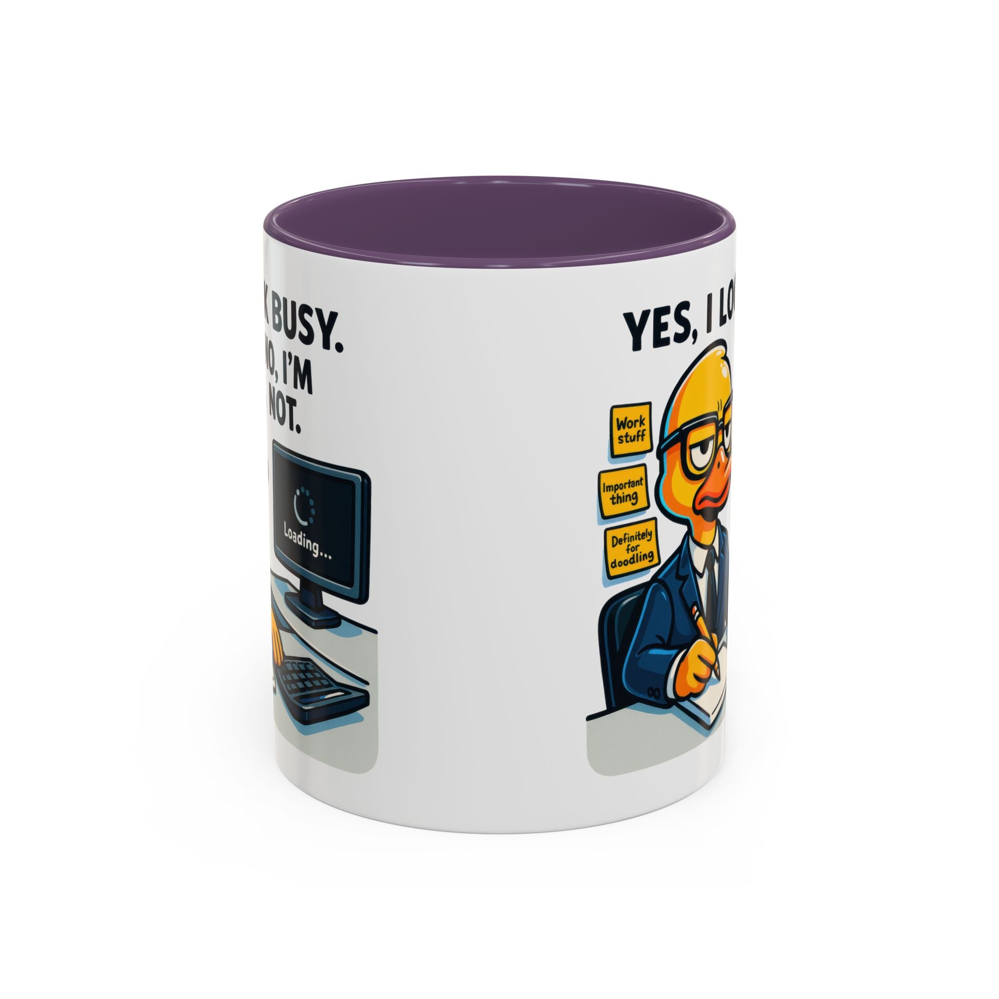 Funny Office Mug, Quirky Coffee Cup, Duck Humor Mug, Gift for Coworkers, Cute Desk Mug