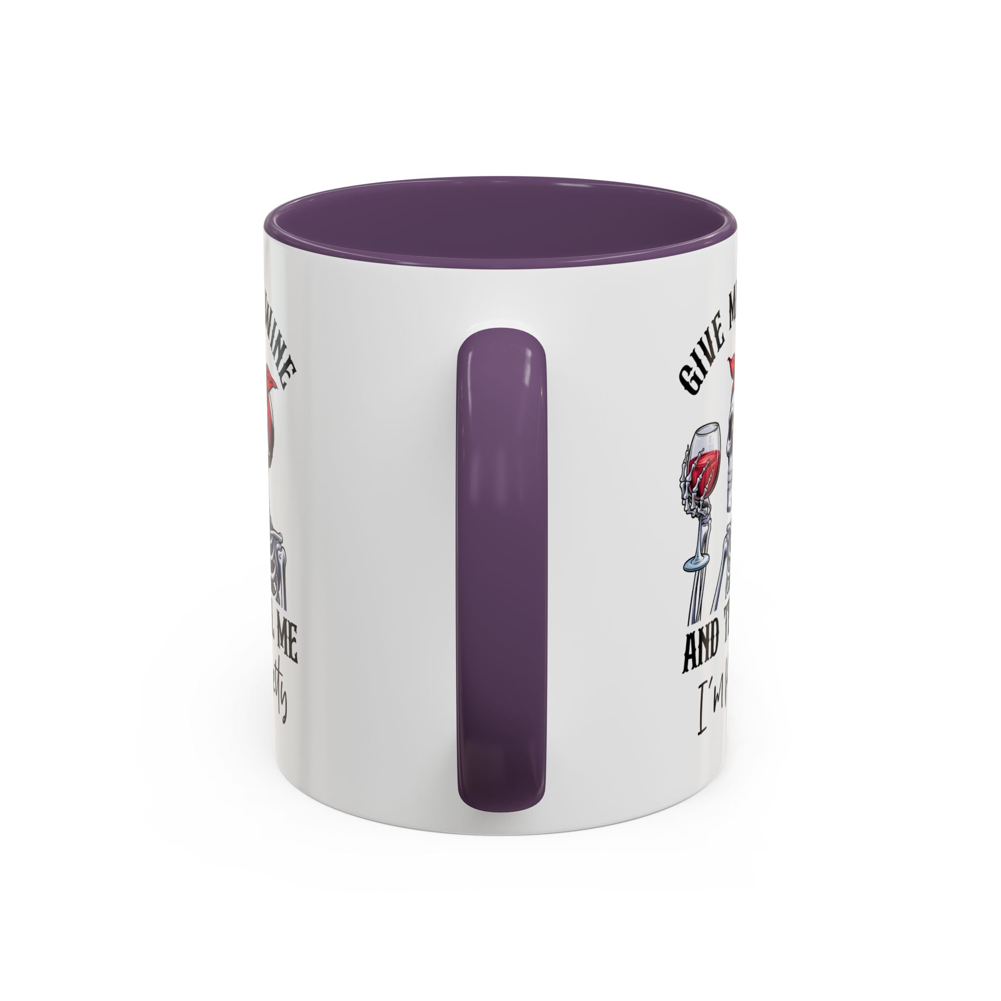 Skeleton Wine Coffee Mug, Funny Gift for Wine Lovers, Halloween Decor, Office Coffee Cup, Unique Skeleton Mug