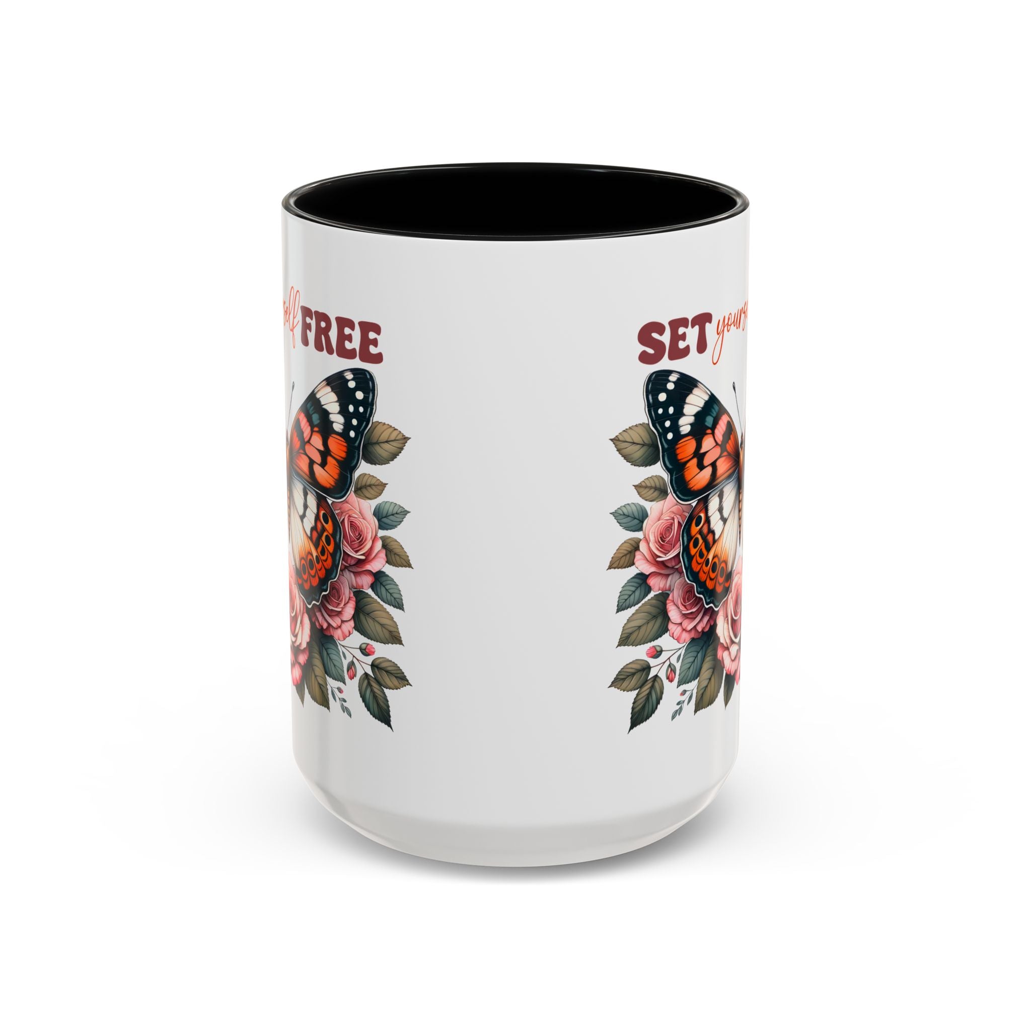 Butterfly Inspiring Coffee Mug - Set Yourself Free positive vibe mental health freedom