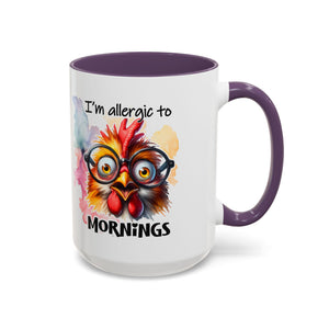 Funny Morning Coffee Mug, Gift for Coffee Lovers, Humorous Mug, Office Mug, Unique Cup for Mornings, Chicken Design