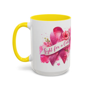 Inspirational Breast Cancer Awareness Coffee Mug - Fight for a Cure, Support Cancer Survivors, Gifts for Her, Pink Ribbon Design, [...]
