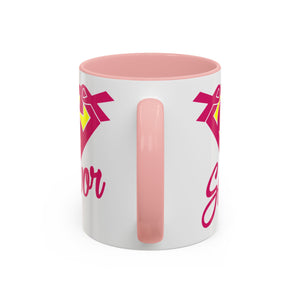 Survivor Mug 11oz & 15oz | Cancer Awareness, Motivational Gift, Empowerment, Superhero Theme, Unique Coffee Cup