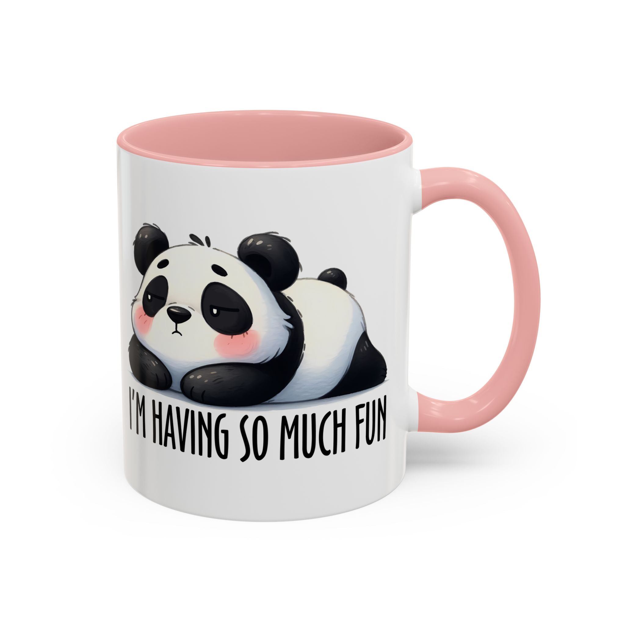 Cute Panda Coffee Mug – “I’m Having So Much Fun” Accent Mug (11/15 oz)