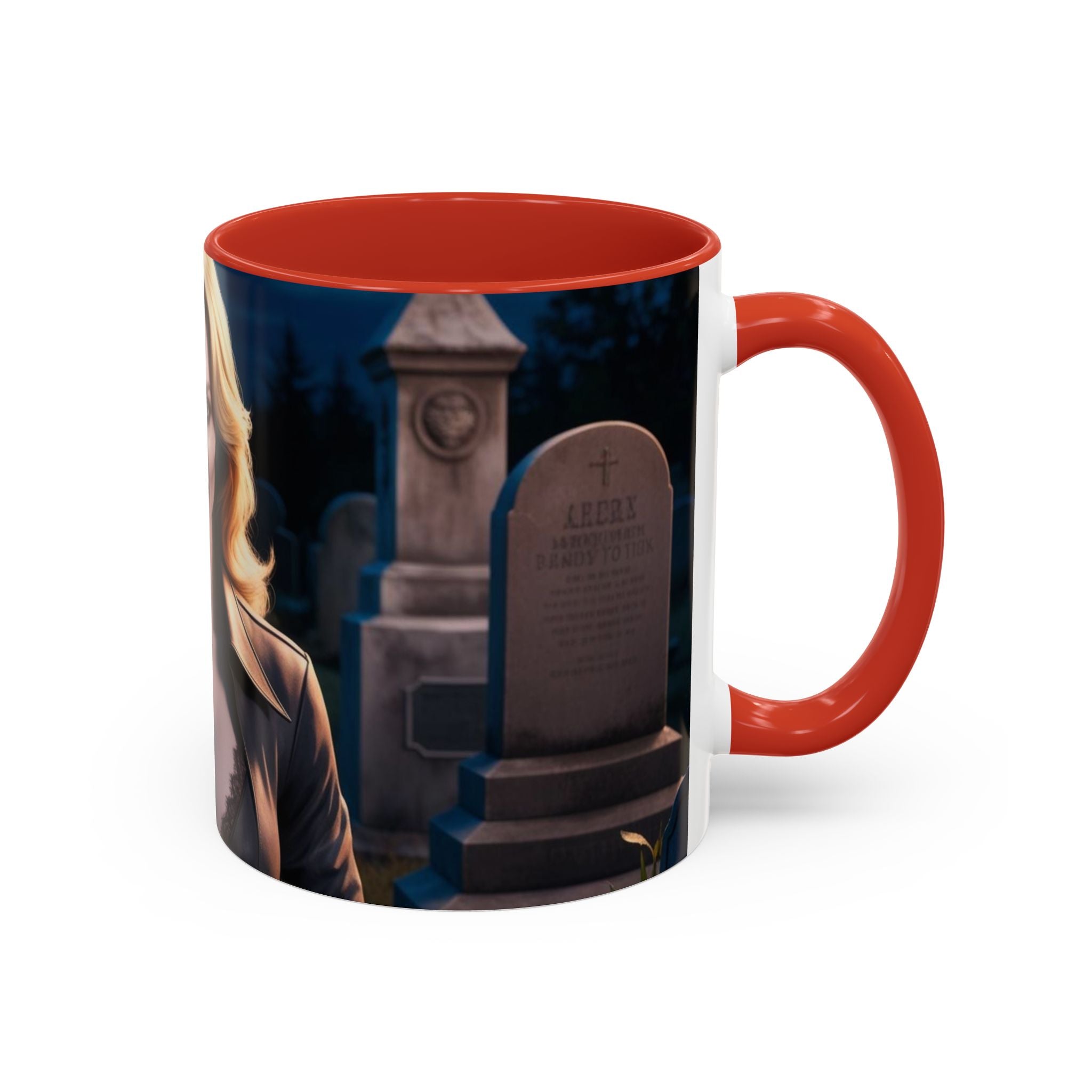 Vampire Beauty Coffee Mug – Gothic Graveyard Accent Mug fantasy horror