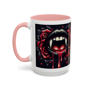 Gothic Vampire Rose Coffee Mug | Perfect for Halloween, Unique Gift, Dark Aesthetic, Gothic Decor, Horror Collectible