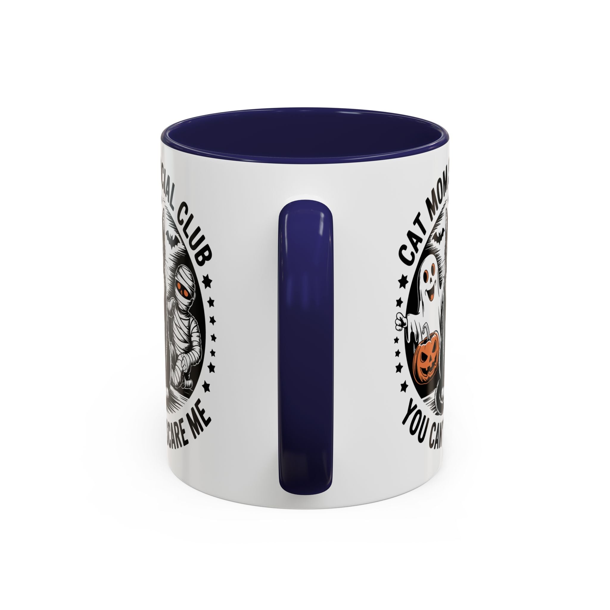 Halloween Cat Mom Coffee Mug - Spooky Social Club Design