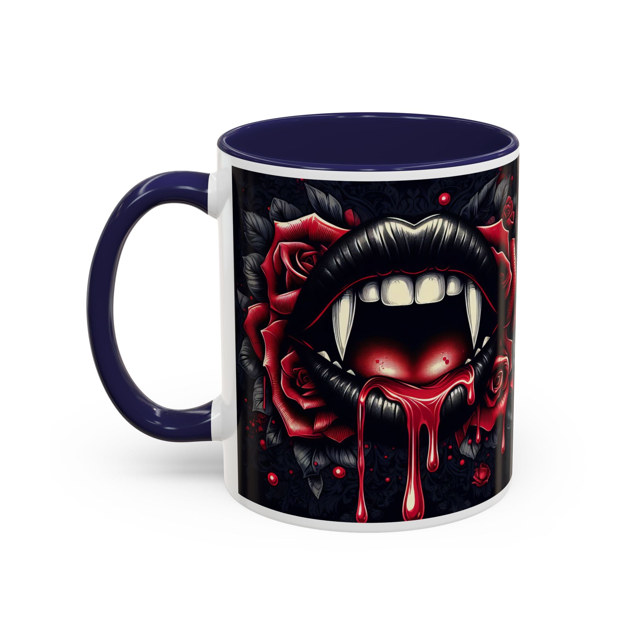 Gothic Vampire Rose Coffee Mug | Perfect for Halloween, Unique Gift, Dark Aesthetic, Gothic Decor, Horror Collectible