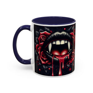 Gothic Vampire Rose Coffee Mug | Perfect for Halloween, Unique Gift, Dark Aesthetic, Gothic Decor, Horror Collectible