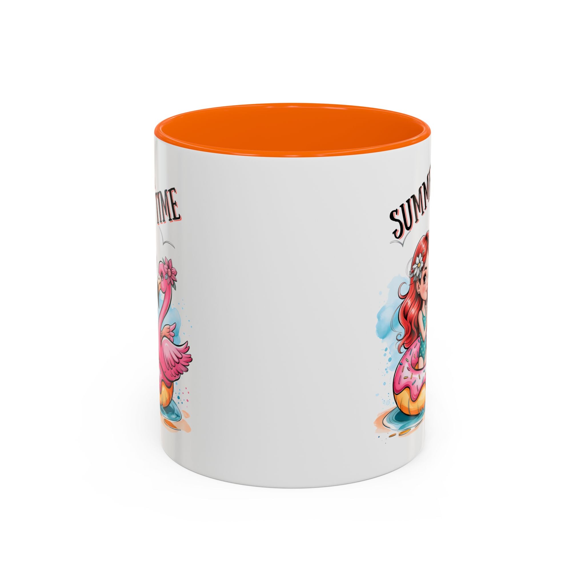 Summer Time Accent Coffee Mug - 11oz & 15oz funny cute girl floating