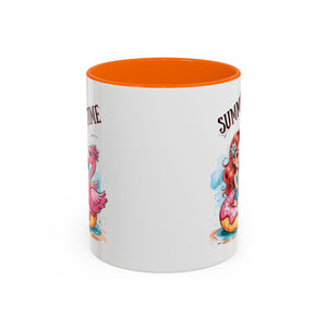 Summer Time Accent Coffee Mug - 11oz & 15oz funny cute girl floating