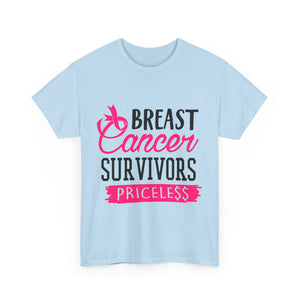 Breast Cancer Survivor Tee, Inspirational Shirt, Unisex Heavy Cotton Tee, Support Breast Cancer Awareness, Gift for Survivors