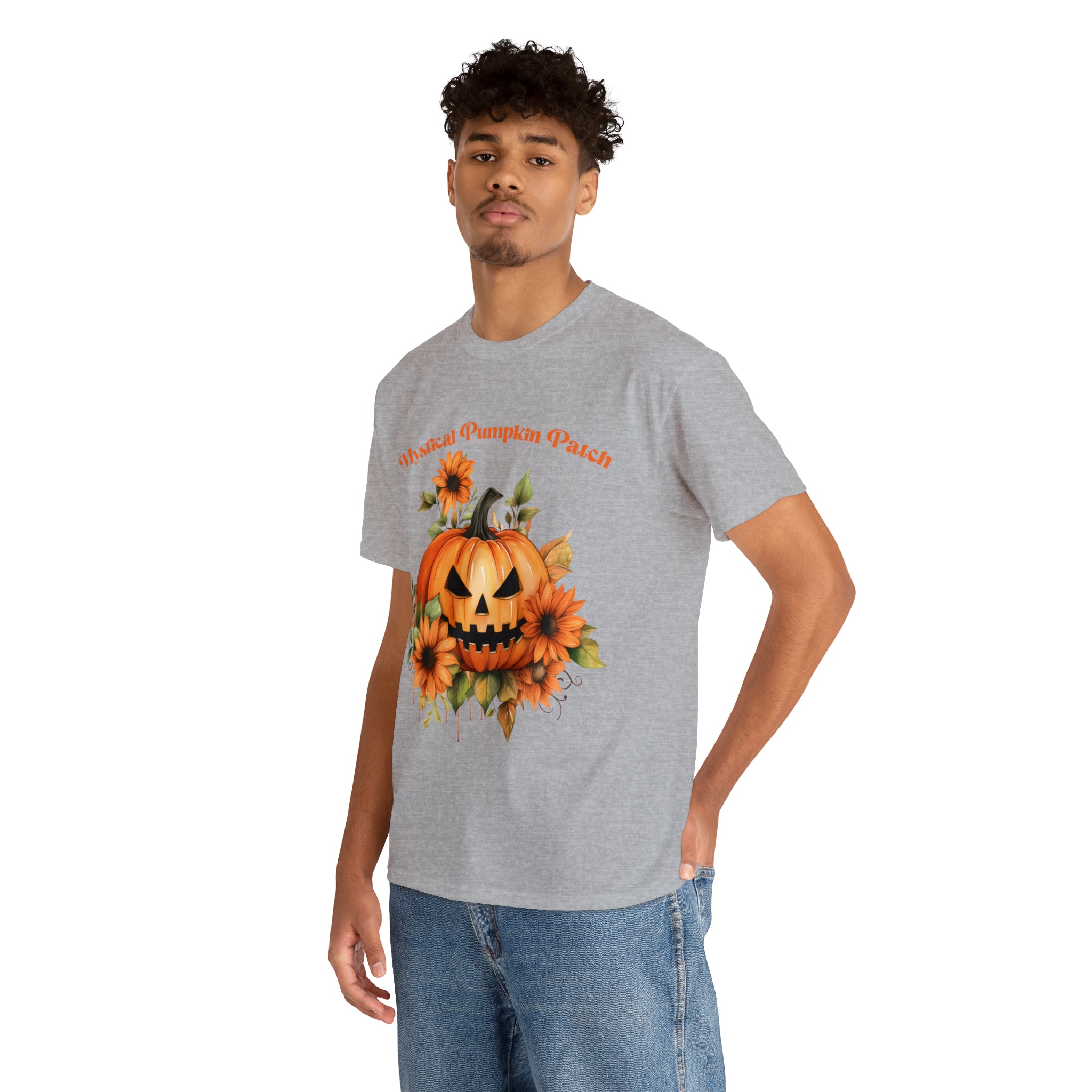 Halloween unisex t shirt mystical pumkin patch fall fun stocking stuffer Unisex Heavy Cotton Tee