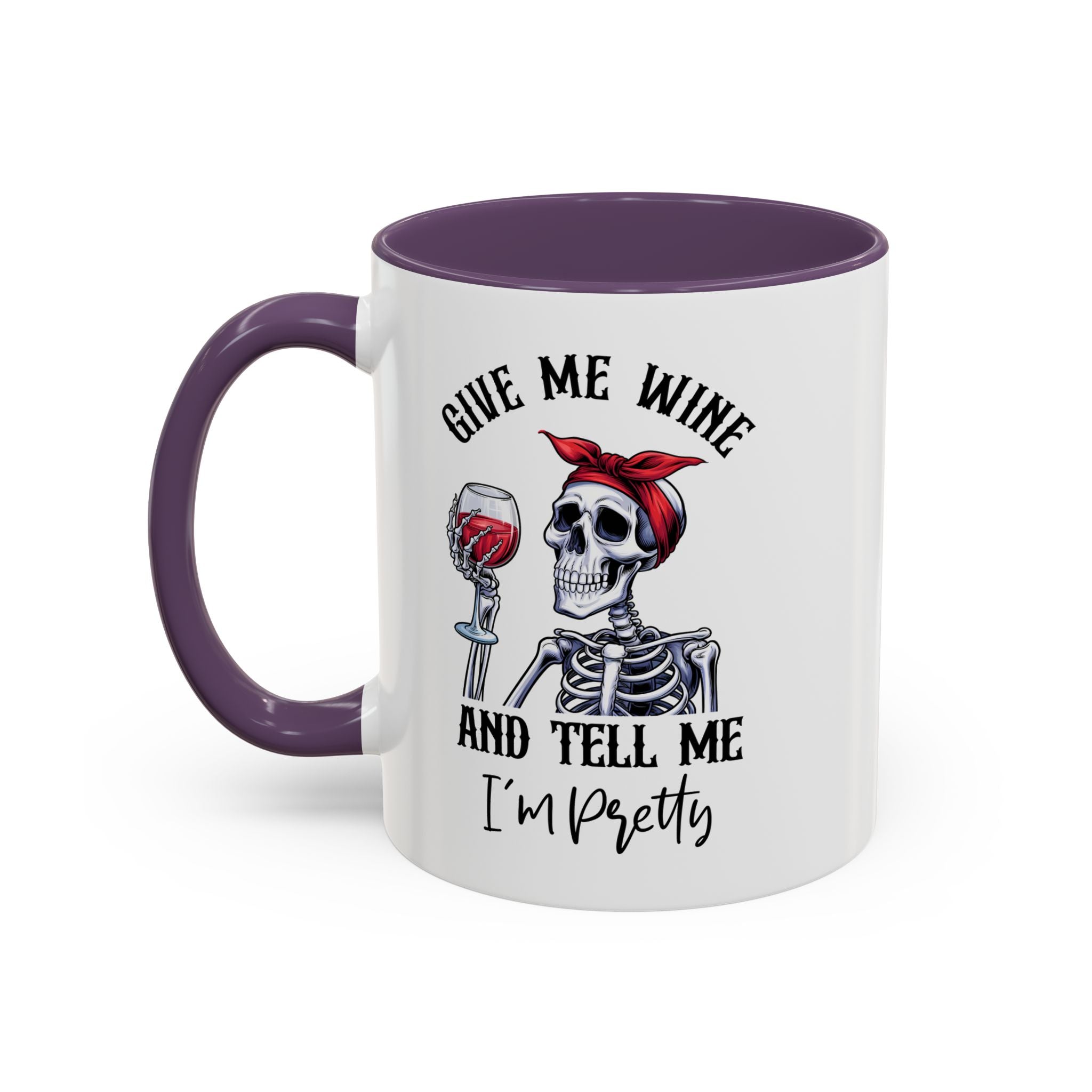 Skeleton Wine Coffee Mug, Funny Gift for Wine Lovers, Halloween Decor, Office Coffee Cup, Unique Skeleton Mug