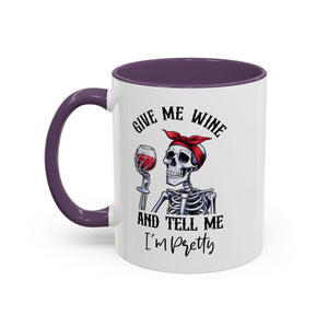 Skeleton Wine Coffee Mug, Funny Gift for Wine Lovers, Halloween Decor, Office Coffee Cup, Unique Skeleton Mug