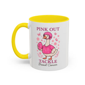 Breast Cancer Awareness Coffee Mug, Pink Out Tackle Duck Design, Supportive Gift for Fighters & Survivors, Cheerful Office Decor, [...]