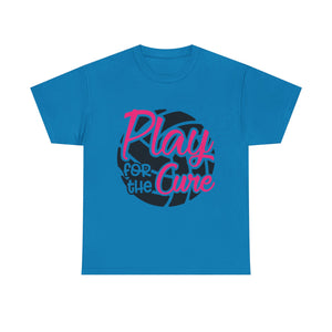 Unisex Motivational Sports Tee - "Play for the Cure" - Ideal for Team Events, Charity Runs, Sports Fans, Fitness Gifts, Casual Wear, [...]