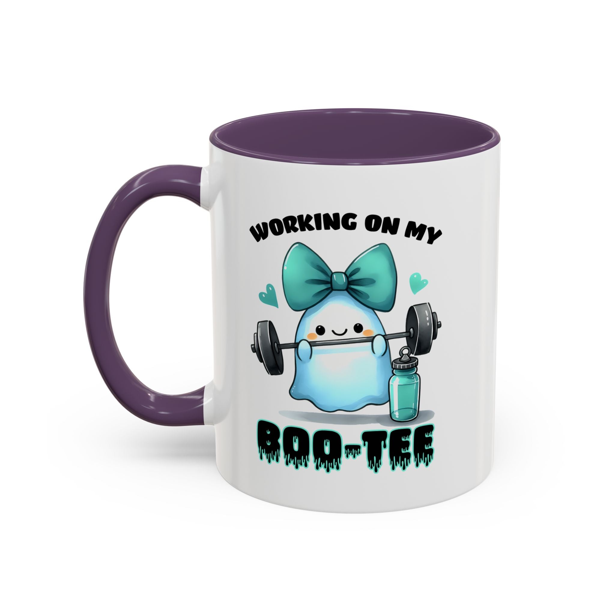 Fitness Motivation Coffee Mug, Workout Gift, Gym Decor, Boo-Tee Lover's Cup, Cute Ghost Mug