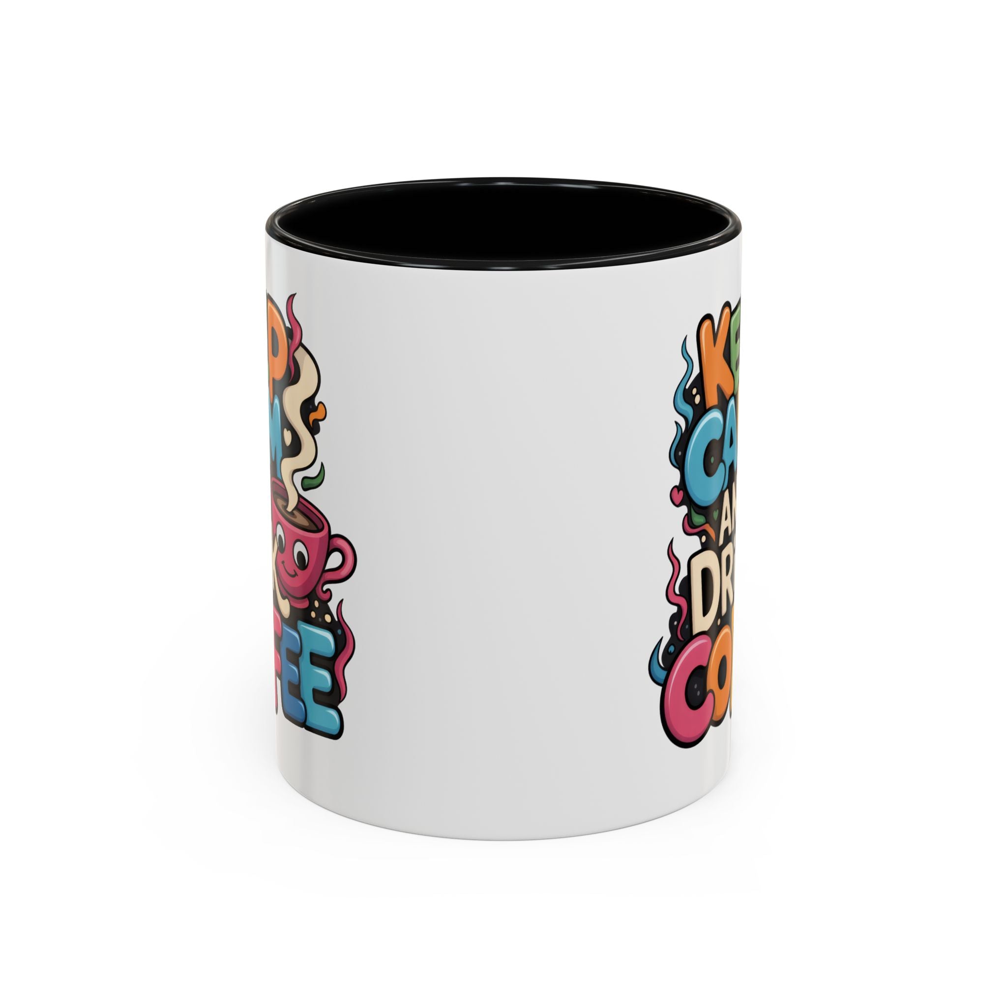 Keep Calm and Drink Coffee Mug - Fun Colorful Ceramic Coffee Cup funny