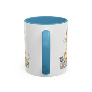 Serene Cat Coffee Mug, Funny Pet Lover's Gift, Cute Keepsake for Relaxation, Relaxing Drinkware, Quirky Home Decor