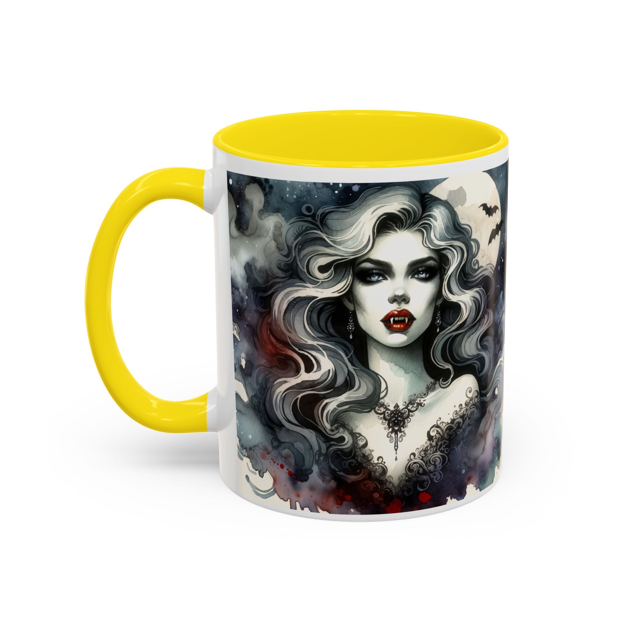 Gothic vampire Elegance Coffee Mug,  Halloween Decor, Dark Art Mug, Spooky Homeware