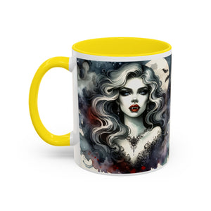 Gothic vampire Elegance Coffee Mug,  Halloween Decor, Dark Art Mug, Spooky Homeware
