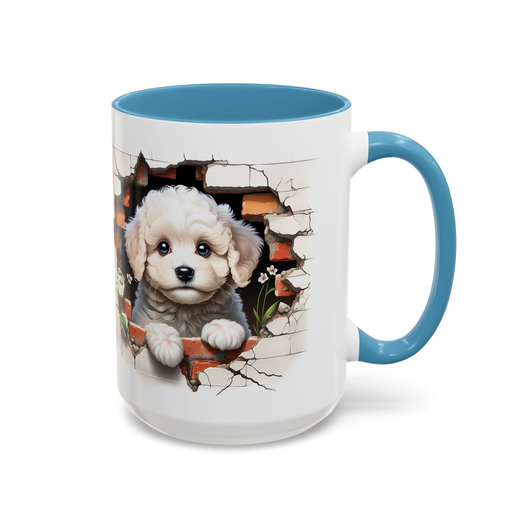 Cute Puppy Accent Coffee Mug - Adorable Dog Lover Gift, Pet-Themed Mug, Home Decor, Ideal for Gifts, Animal Enthusiast