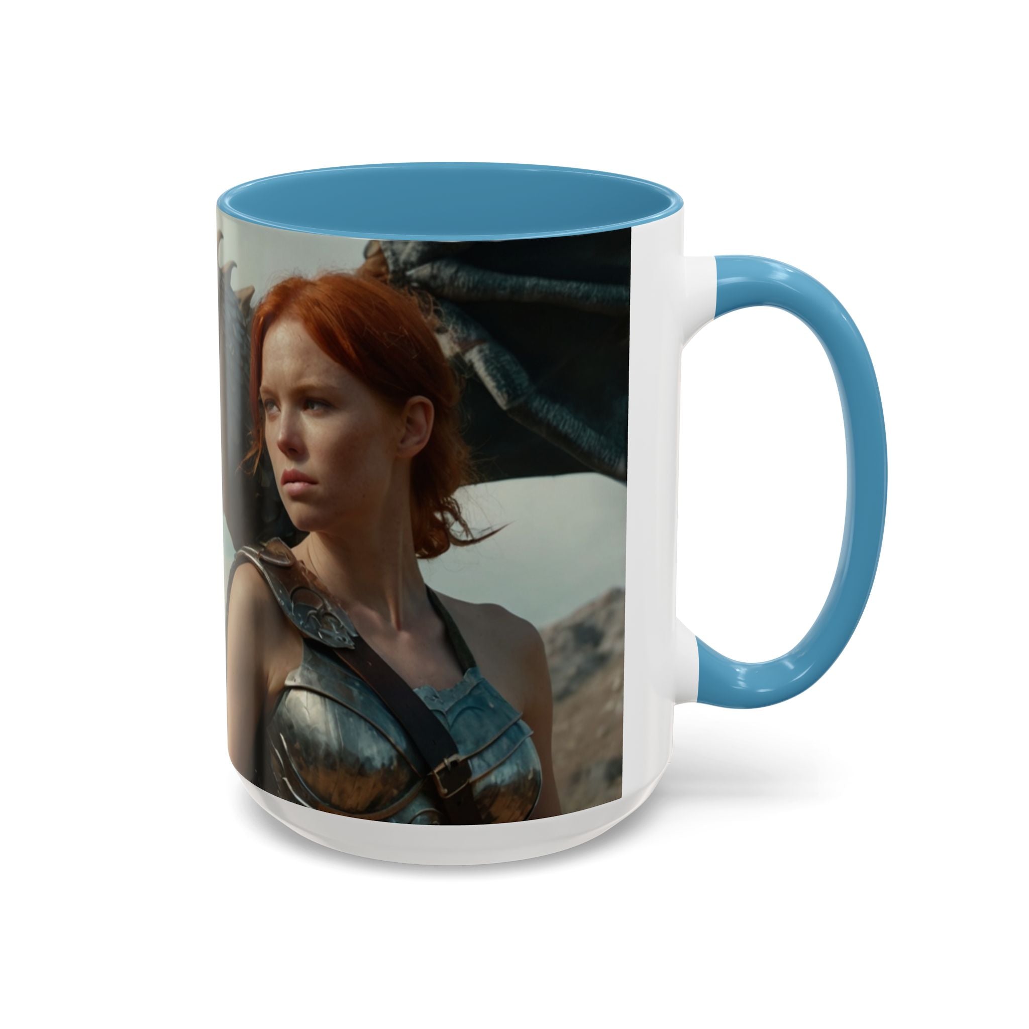 Dragon warrior Fantasy-Themed Accent Coffee Mug gothic