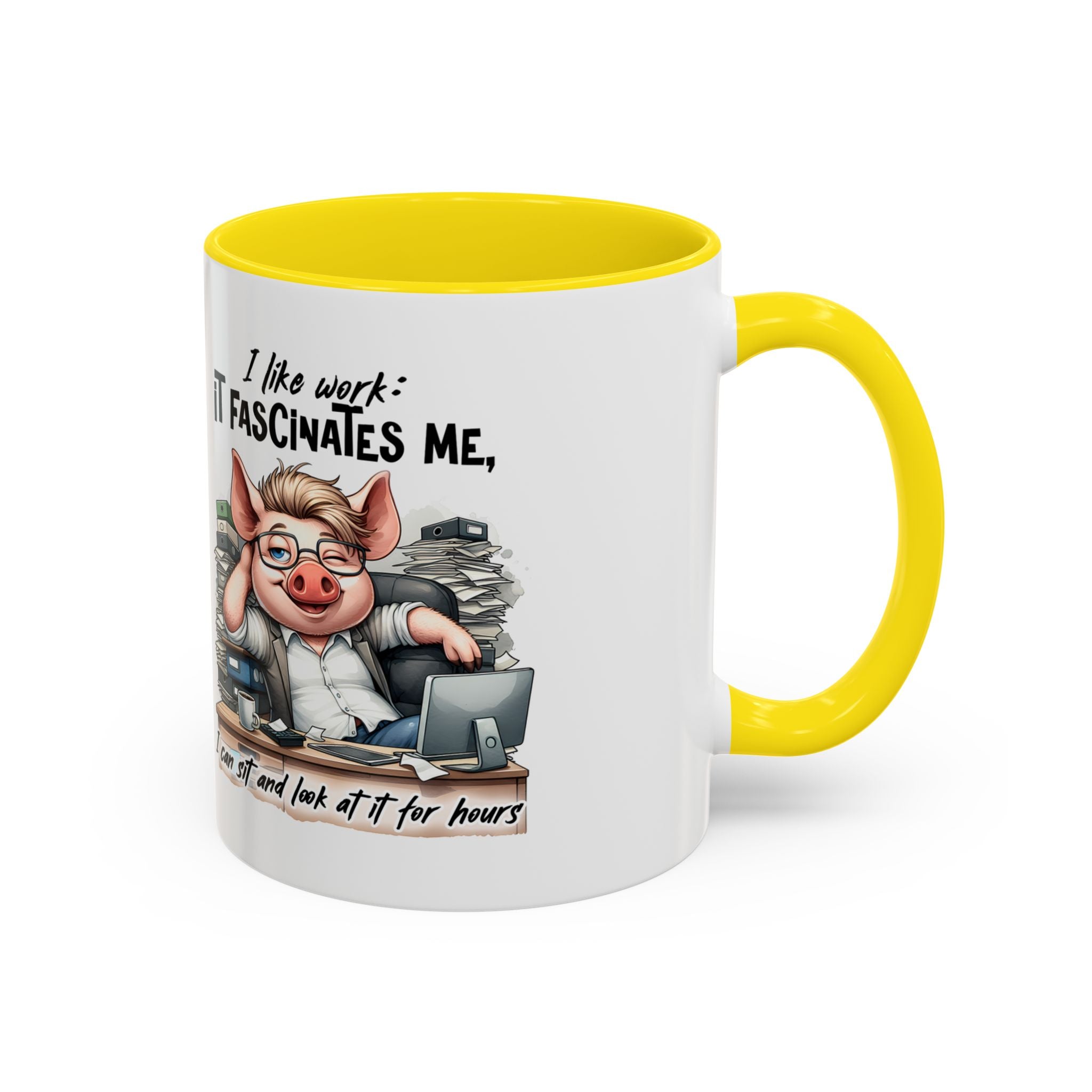 Whimsical Pig Coffee Mug, Funny Gift for Animal Lovers, Unique Office Mug, Cute Coffee Cup, Perfect for Birthdays, Holidays