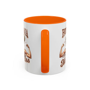 Hot Mama Has Muscles Coffee Mug - Fun & Motivational 11/15oz Accent Mug for Fitness Lovers